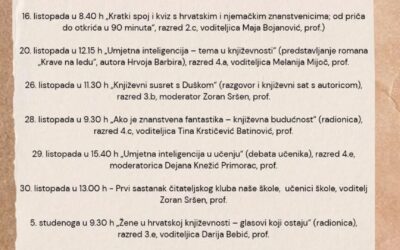 Međunarodni mjesec školskih knjižnica i Mjesec hrvatske knjige 2026.